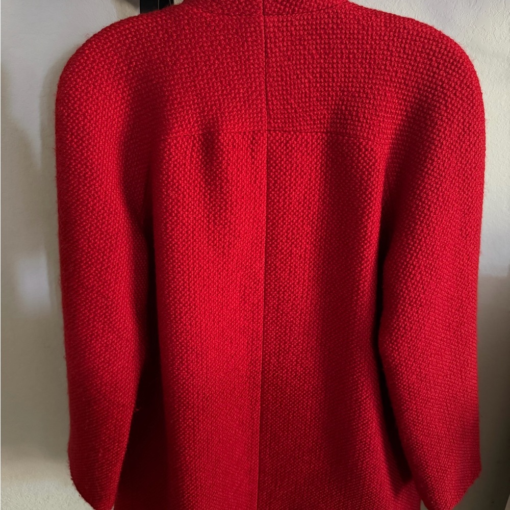 Talbots Wool Women's Red Pea Coat - Picture 4 of 6